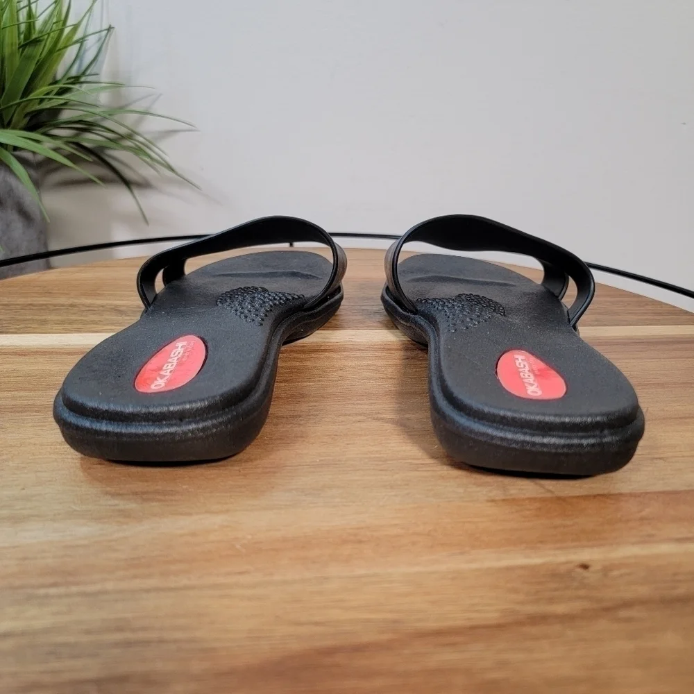 Okabashi Cruise Women's Slide Sandals Made in USA Black Size Small - 5/6